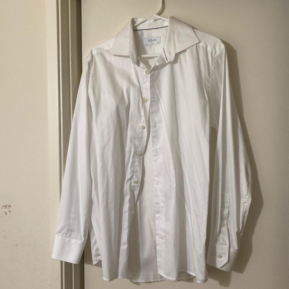 ETON white button up dress shirt 
Retail $270
